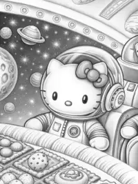 Hello Kitty baking in space