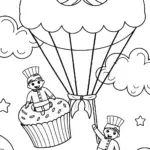 Cupcake and donut chefs in the sky