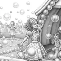 Gabby at the bubble festival