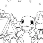 Charmander’s starry camping surprise