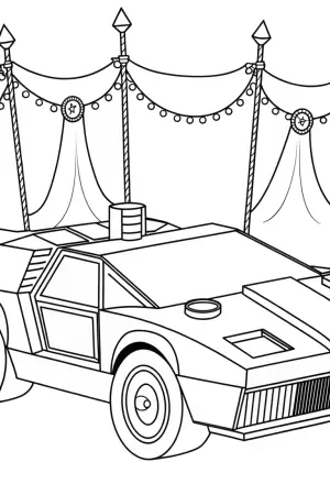 Lamborghini circus chariot coloring pages