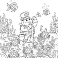 Bowser conducting an underwater orchestra