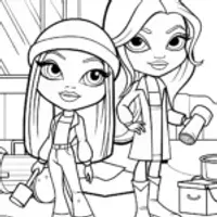Bratz dolls in a weather workshop
