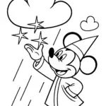 Mickey Mouse weather wizard scene