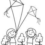 Children flying kites in the park