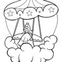 Princess on a cloud carousel