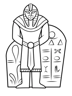 Black Panther discovering ancient lore coloring pages