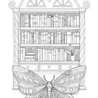 Pip the butterfly in a library