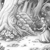 Princess caring for a magical forest