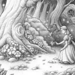 Princess caring for a magical forest