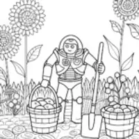 Buzz Lightyear gardening contest