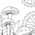 Mushrooms in a clockwork forest