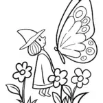 Butterfly alchemist in a garden