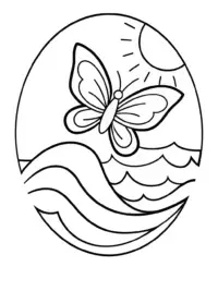 Butterfly navigating the ocean