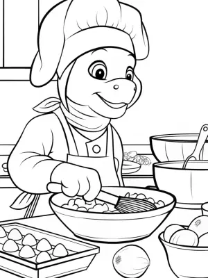 Bowser’s culinary quest coloring pages
