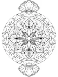 Whimsical time travelers mandala