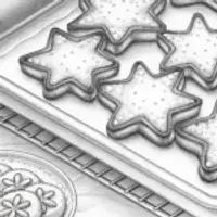 Star-shaped pastries baking