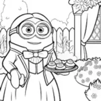 Minion hosting a garden party