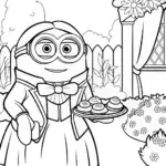 Minion hosting a garden party