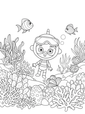Gabby underwater art expedition coloring pages