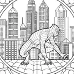 Black Panther exploring a city