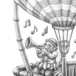 JJ in a musical hot air balloon
