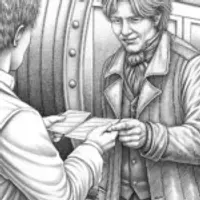 Time traveler exchanging Valentines