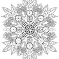 Whimsical mandala of timekeepers