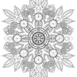 Whimsical mandala of timekeepers