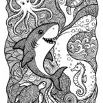 Baby Shark Friends Coloring Page