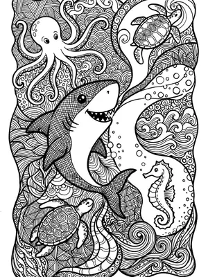 Baby Shark Friends Coloring Page coloring pages