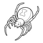 Black Widow in Action Coloring Page
