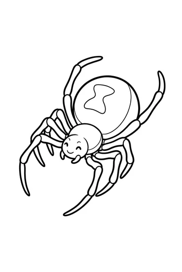 A coloring page of Black Widow in Action Coloring Page