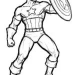 Captain America Stands Tall Coloring Page