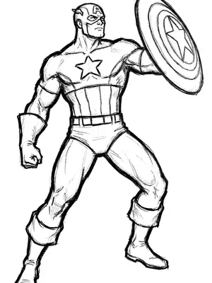 Captain America Stands Tall Coloring Page coloring pages
