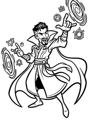 Doctor Strange Portals Coloring Page coloring pages