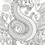 Dragon Festival Celebration Coloring Page