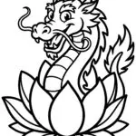 Dragon Lotus Bloom Coloring Page