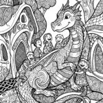 Dragon’s Village Playtime Coloring Page