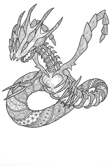 A coloring page of Eternatus Cosmic Giant Coloring Page
