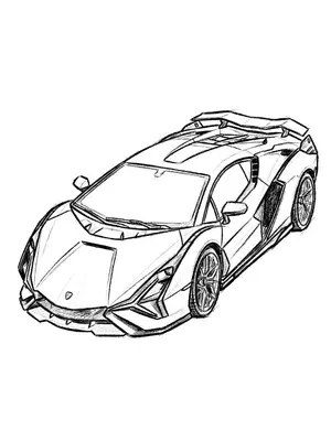 Futuristic Lamborghini Sian Coloring Page coloring pages