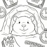 Groundhog Day Surprise Coloring Page