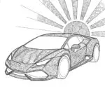 Huracan Sunset Drive Coloring Page