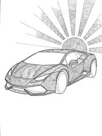 Huracan Sunset Drive Coloring Page