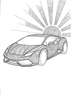Huracan Sunset Drive Coloring Page coloring pages