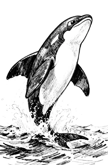 A coloring page of Kyogre Rising from Depths Coloring Page