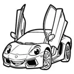Lamborghini Revuelto Uncovered Coloring Page