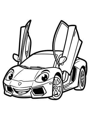 Lamborghini Revuelto Uncovered Coloring Page coloring pages