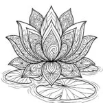 Lotus on the Water Coloring Page