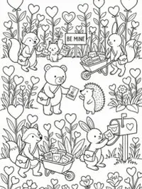 Love Garden Delivery Coloring Page